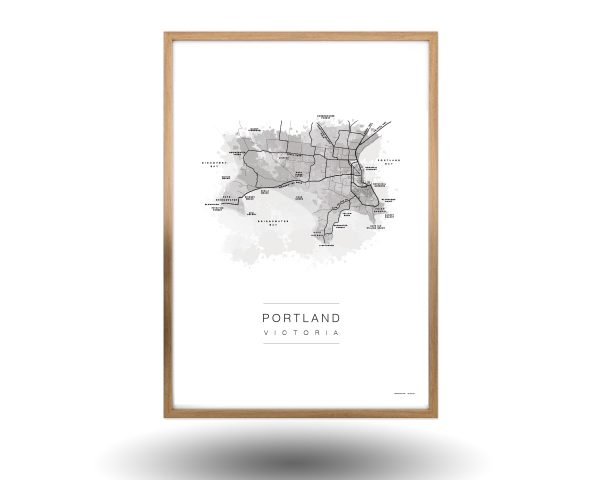 Portland Victoria Map Art